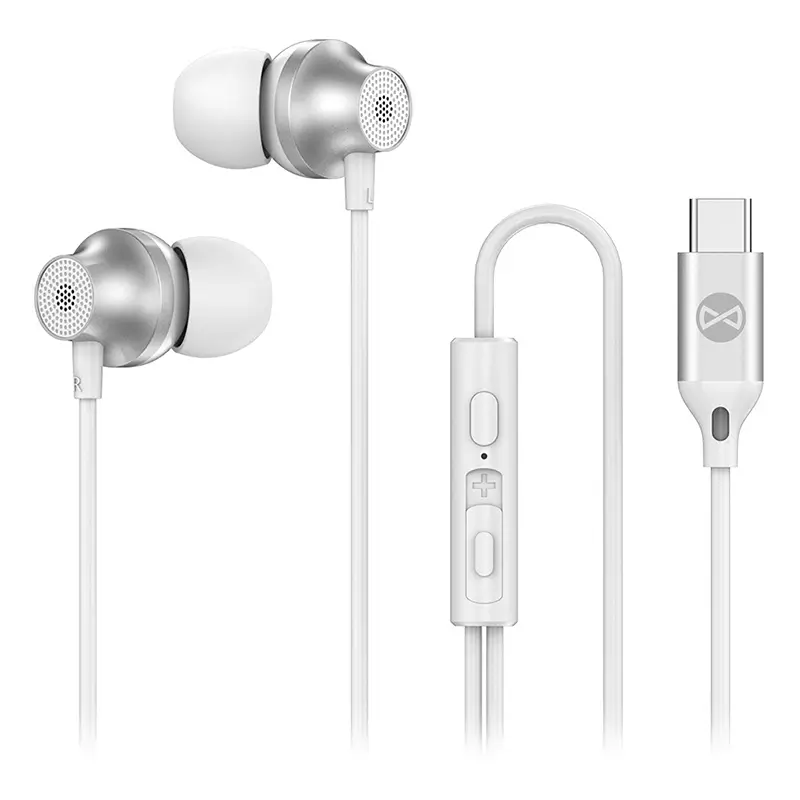 Casti - Casti stereo cu microfon mufa USB TYPE C 1.2m 32ohm alb FOREVER GSM187600 - IoElectronice.ro