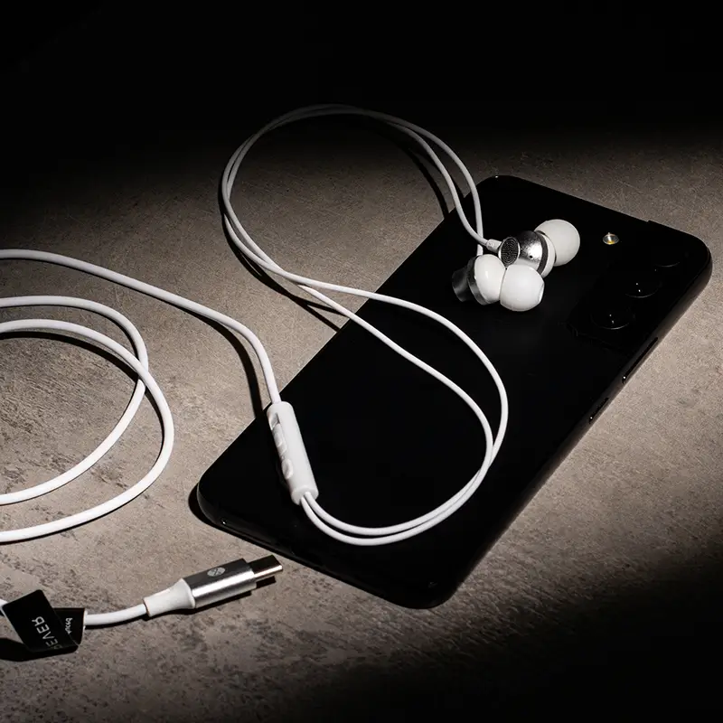 Casti stereo cu microfon mufa USB TYPE C 1.2m 32ohm alb FOREVER GSM187600 - IoElectronice.ro [6]