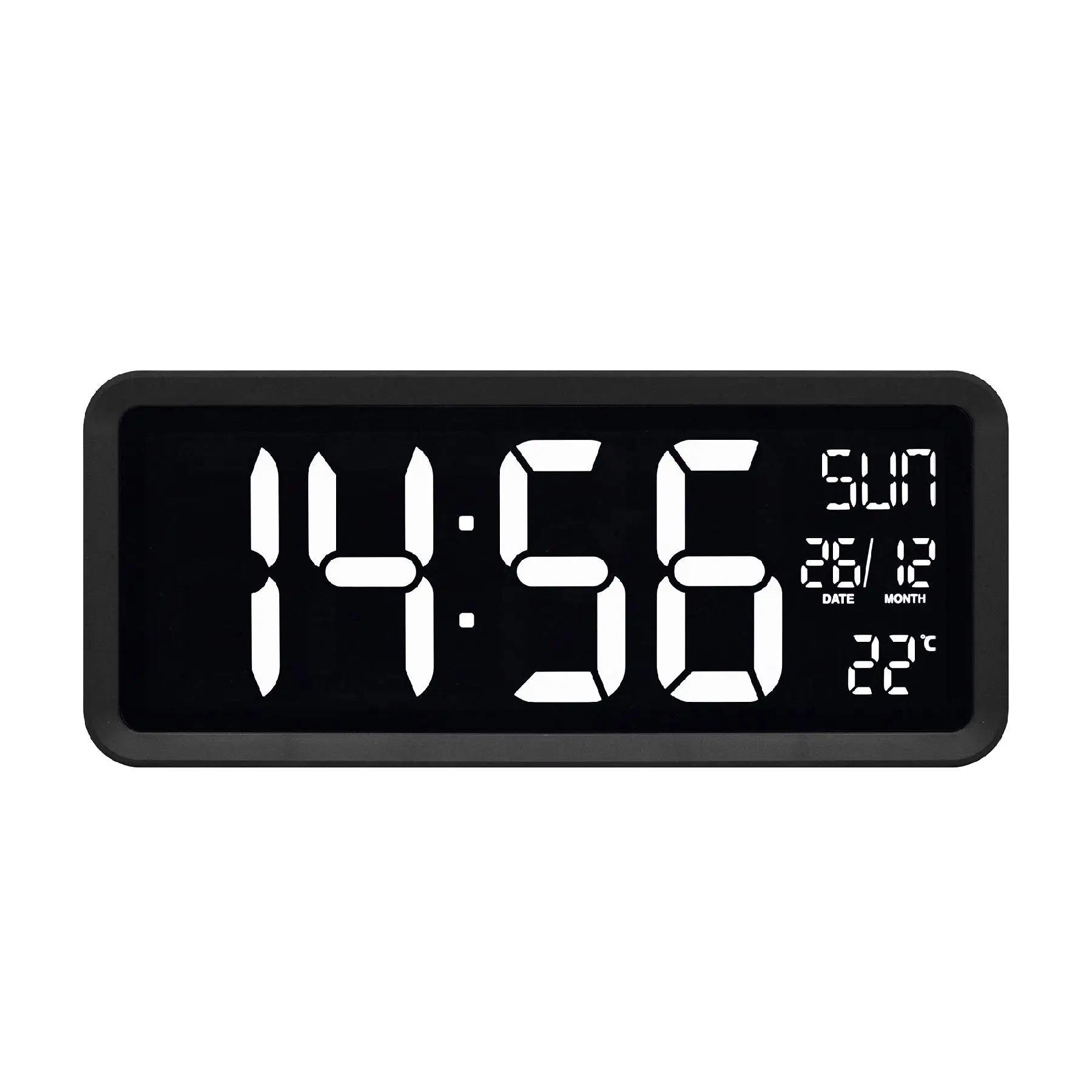 Ceas gigant de masă/perete cu LED și termometru 37x16x3.9cm Home LTCJUMBO – IoElectronice.ro [2]