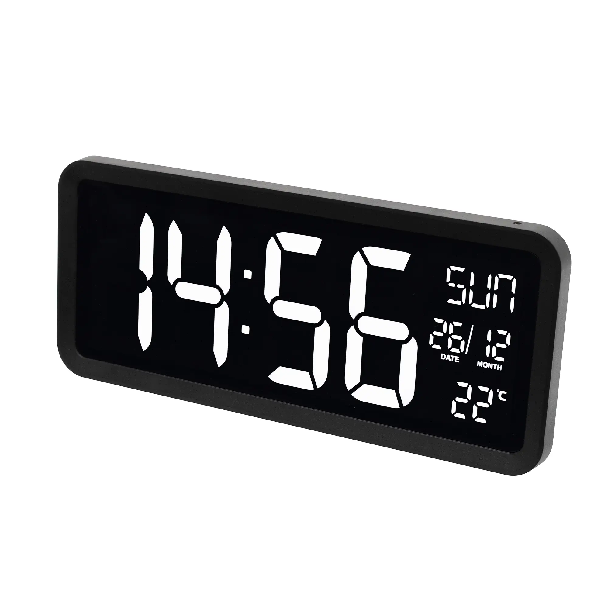 Ceasuri - Ceas gigant de masă/perete cu LED și termometru 37x16x3.9cm Home LTCJUMBO – IoElectronice.ro