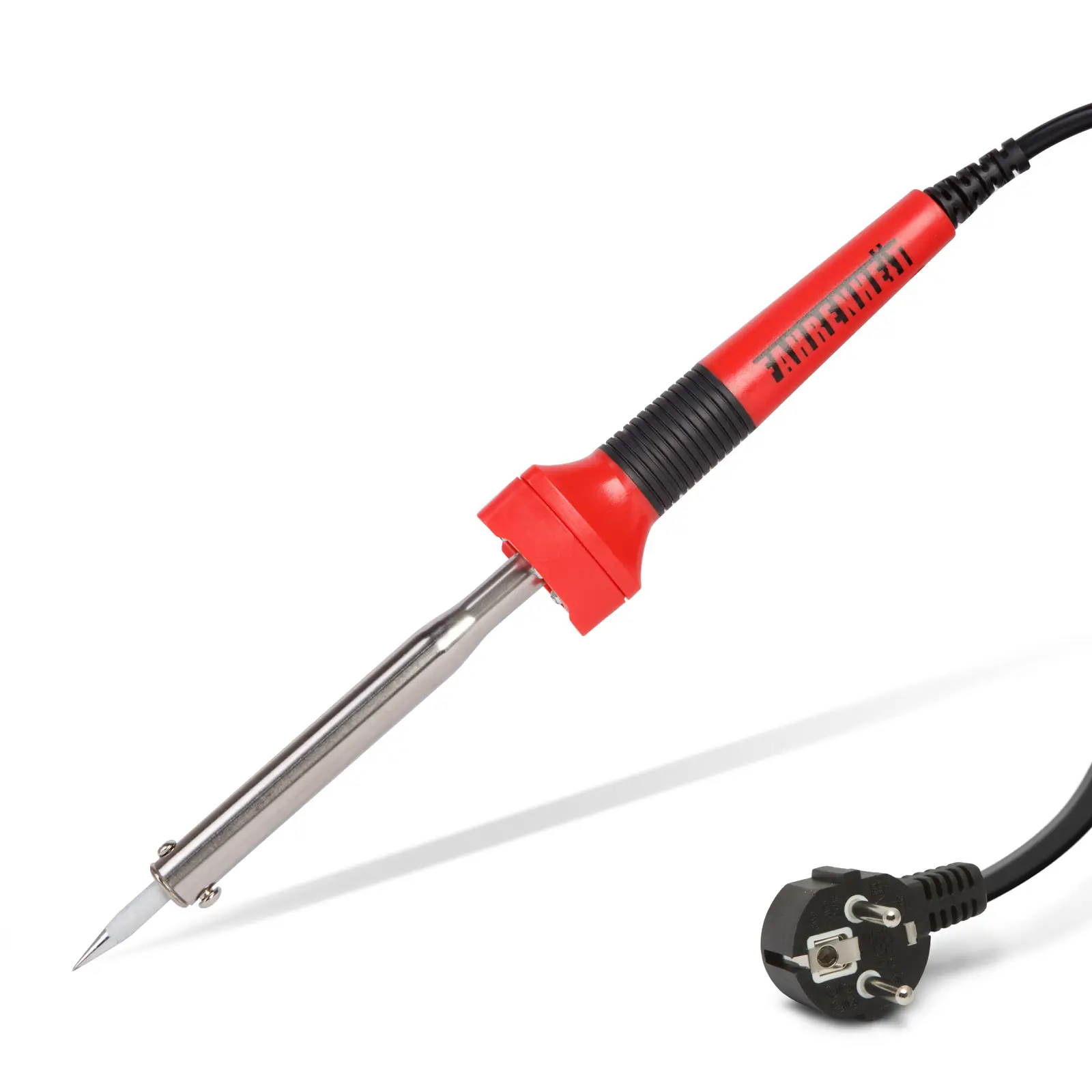 Letcon-statii de lipit - Ciocan de lipit cu iluminare 3 LED-uri incorporate 230V 60W + Stand metalic Fahrenheit 28092B – IoElectronice.ro