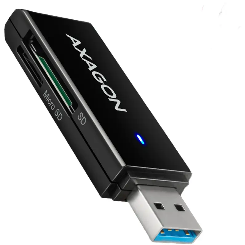 Cititor carduri AXAGON CRE-S2N USB 3.2 tip-A slim la SD / microSD – IoElectronice.ro [2]