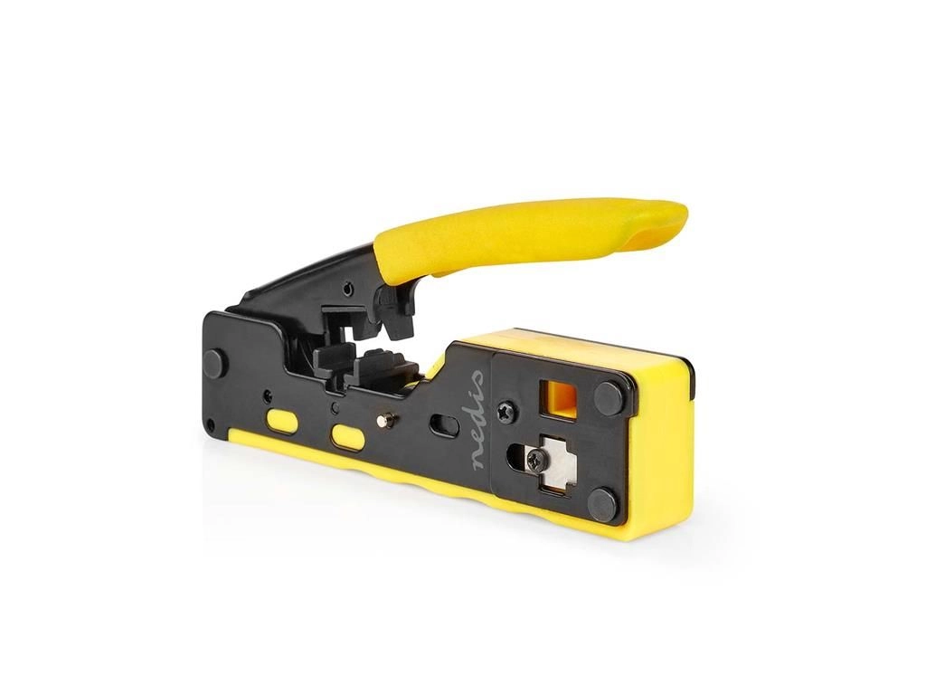 Cleste de sertizare Nedis pass through CAT5 CAT5e CAT6 CAT6a CAT7 RJ12 RJ45 galben CCGG89510BK - IoElectronice.ro [2]