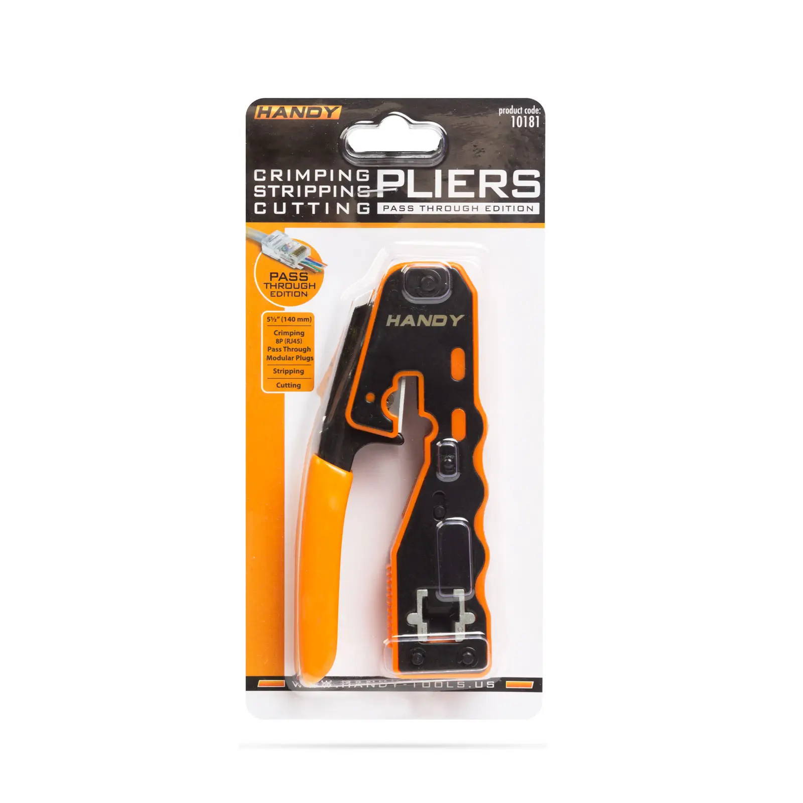 Cleste sertizare pentru conexiuni RJ45 8P CAT5/6/7/8 Pass Through decupare / tăiere Handy 10181 – IoElectronice.ro [3]