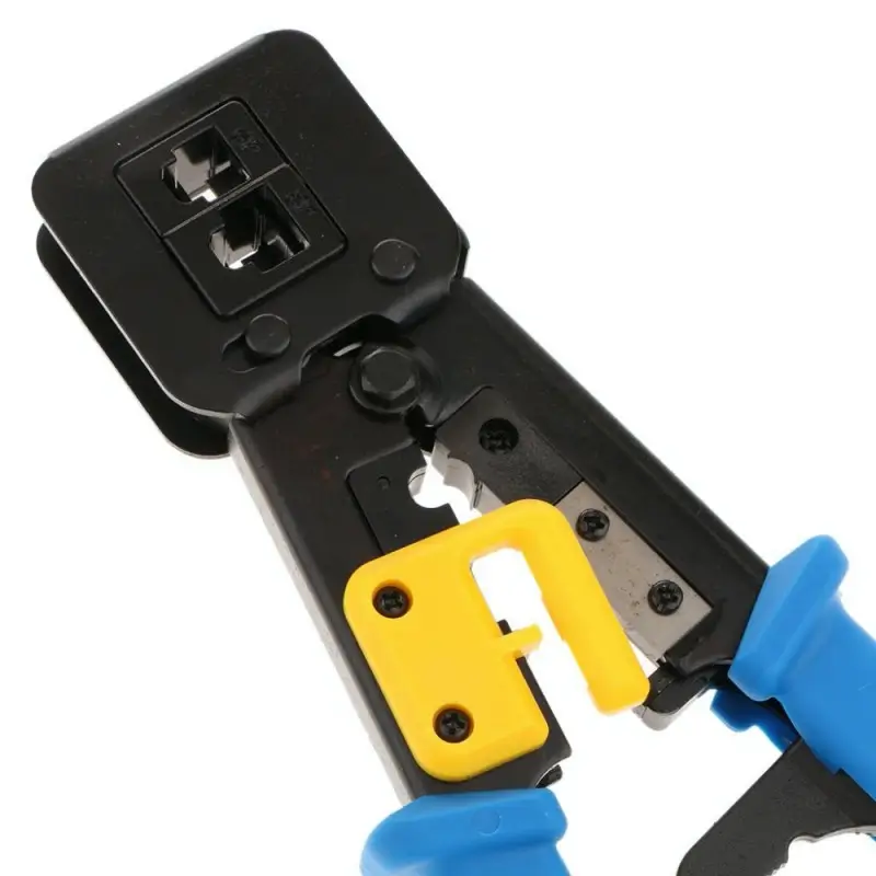 Cleste sertizare RJ45 /RJ11 /RJ12 cu taietor de fire pentru mufe cu Pass Trough - IoElectronice.ro [4]