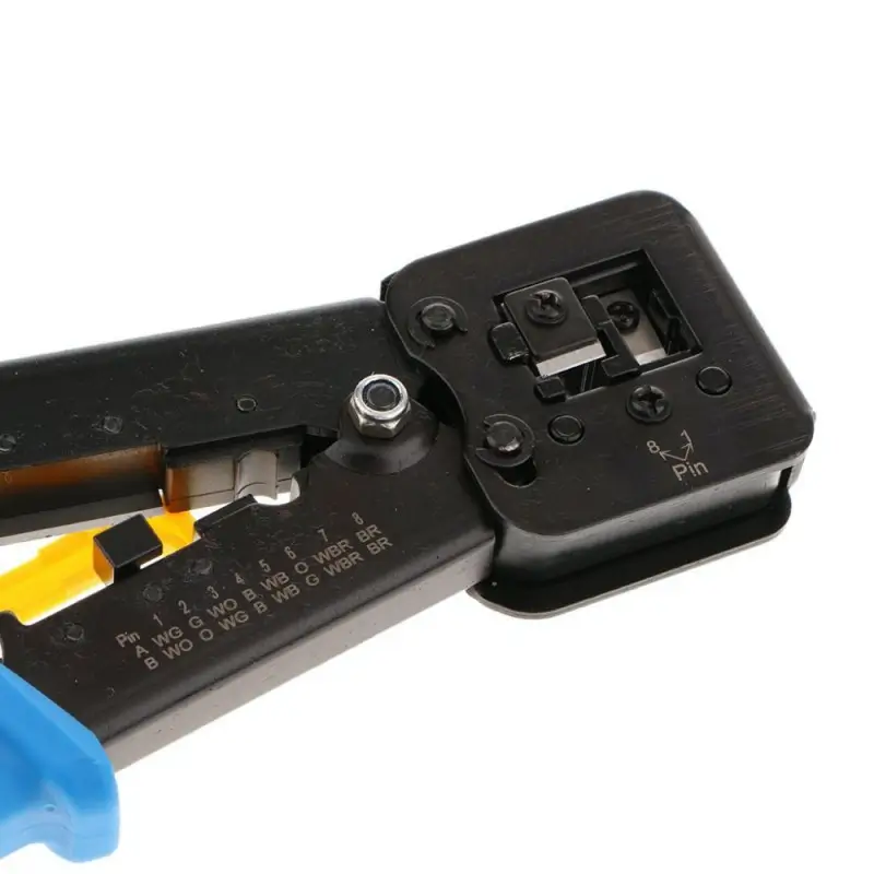 Cleste sertizare RJ45 /RJ11 /RJ12 cu taietor de fire pentru mufe cu Pass Trough - IoElectronice.ro [2]