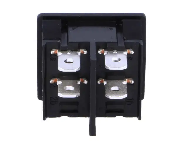 Comutator cu retinere 2 pozitii ON-OFF 6A /250VAC 22x19.6 mm negru SCI R13-33A-02-BB-2D – IoElectronice.ro [2]