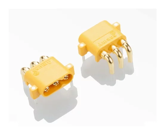 Mufe AC-DC - Conector alimentare DC soclu MR30 tata 3pin 15A 500V pentru PCB THT AMASS MR30PW-M