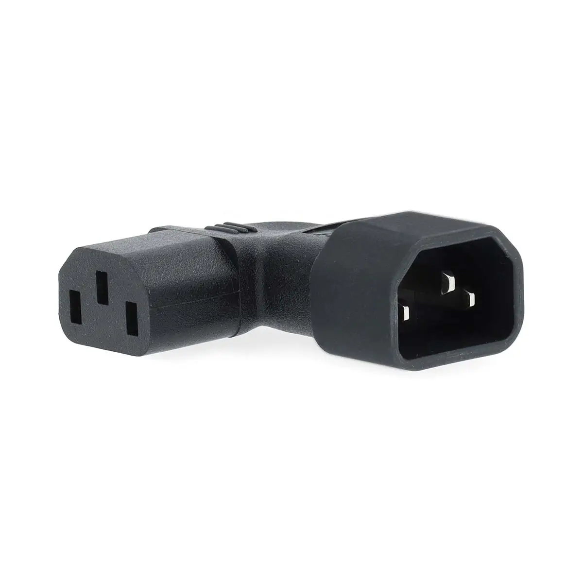 Adaptoare alimentare AC-DC - Conector alimentare IEC-320-C13 cotit IEC-320-C14 10A 2300W negru Nedis CEGB11903BK