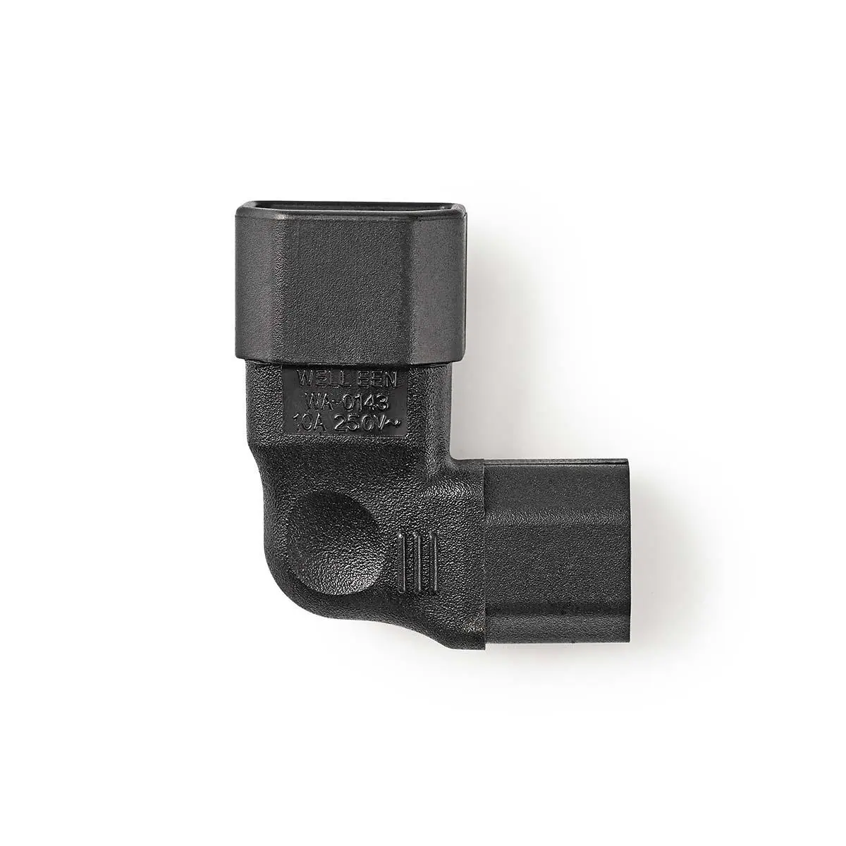 Conector alimentare IEC-320-C13 cotit IEC-320-C14 10A 2300W negru Nedis CEGB11903BK [1]