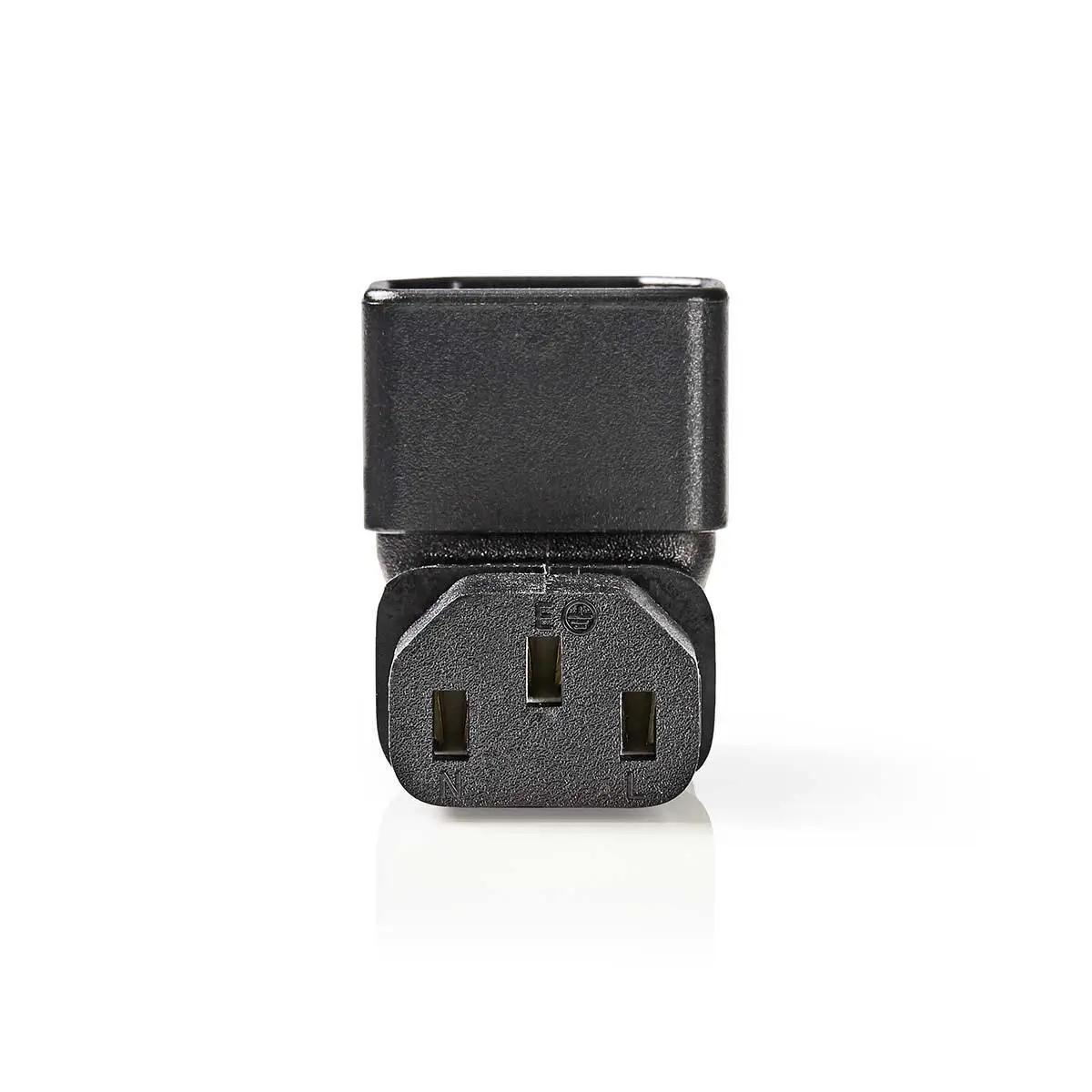 Conector alimentare IEC-320-C13 C14 cotit 90 grade Nedis culoare negru [1]