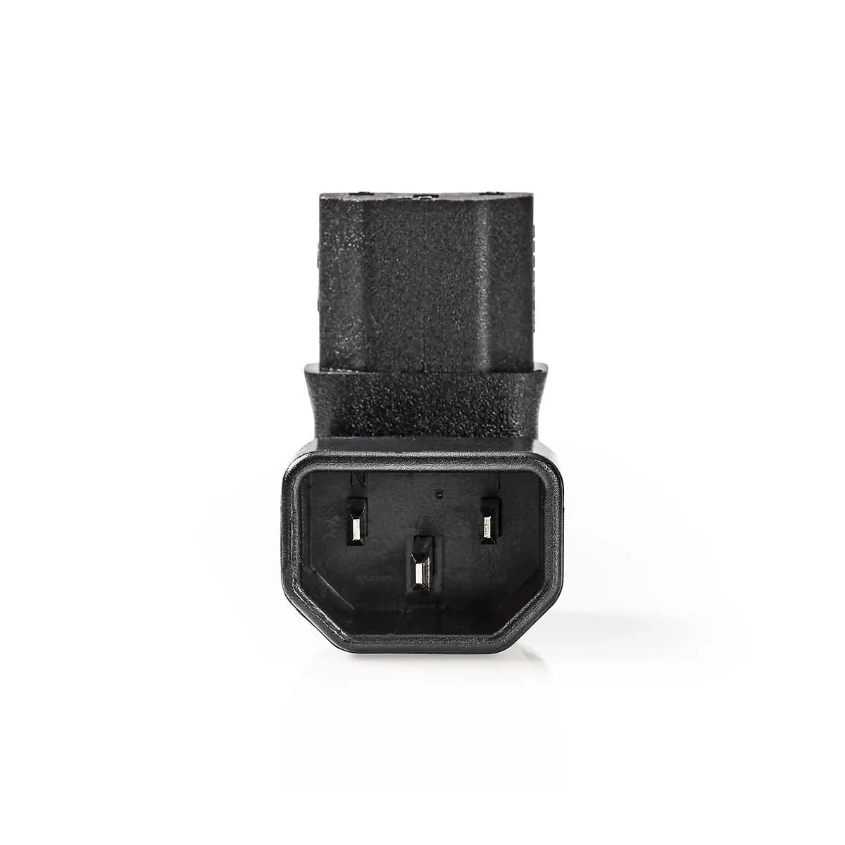 Conector alimentare IEC-320-C13 C14 cotit 90 grade Nedis culoare negru [2]