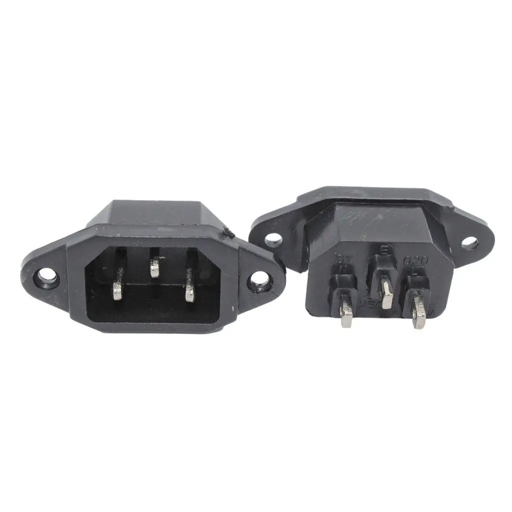 Conector alimentare PC AC C14 tata 10A-250VAC montare panou [2]