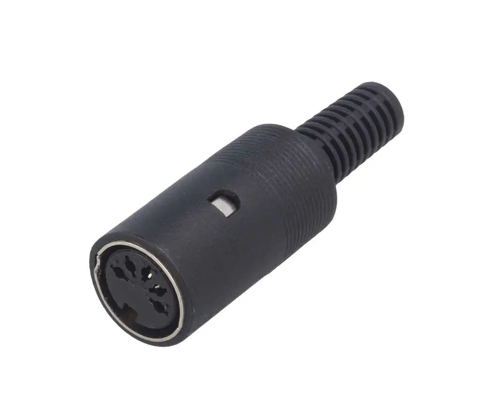 Mufe DIN 5 pini - Conector DIN 5 pini mufa mama drept pe cablu NINIGI DC-007 - IoElectronice.ro
