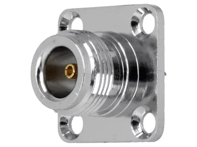 Adaptoare N - Conector N soclu mama drept montare pe panou cu lipire H3266 COPPER YIZN Jiangsu Tengyu Electronics co.