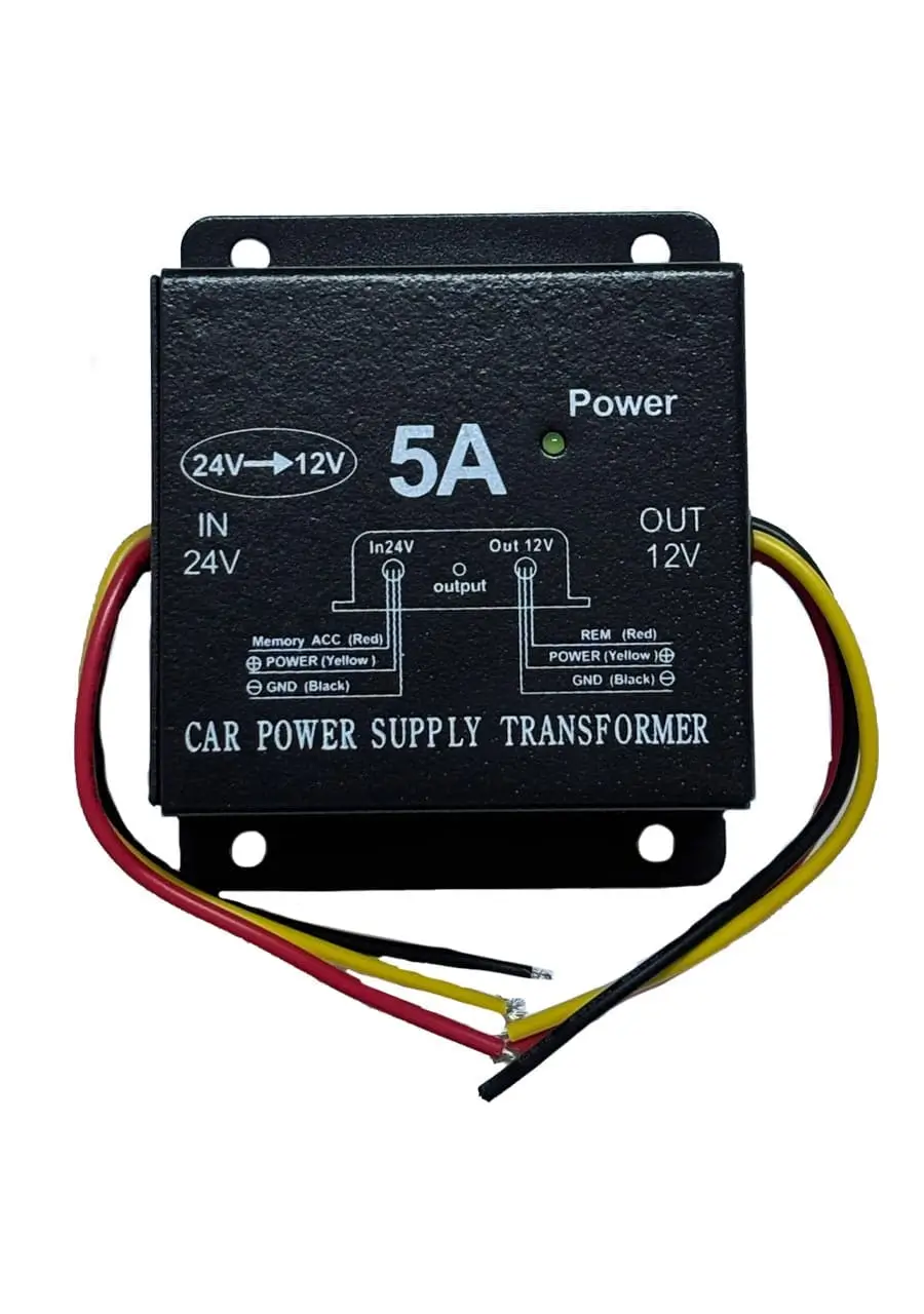 Accesorii Auto - Convertor auto IN 24V intrare la OUT 12V /5A iesire (556)