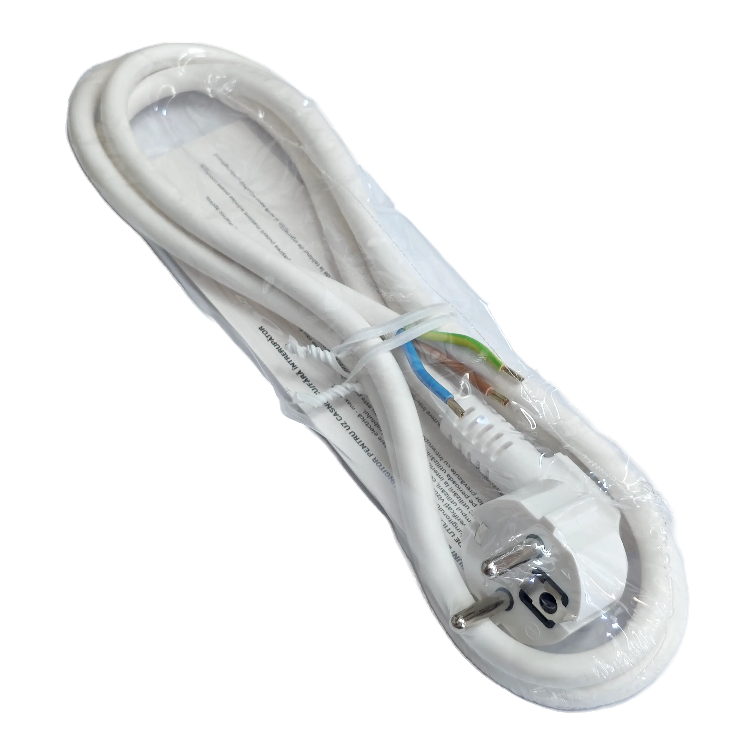 Cabluri - Cordon alimentare Schuko - fire libere 1.5m alb 16A 3500W 3x1.5mm² cupru 3G1.5 CA15A11 Wconn – IoElectronice.ro