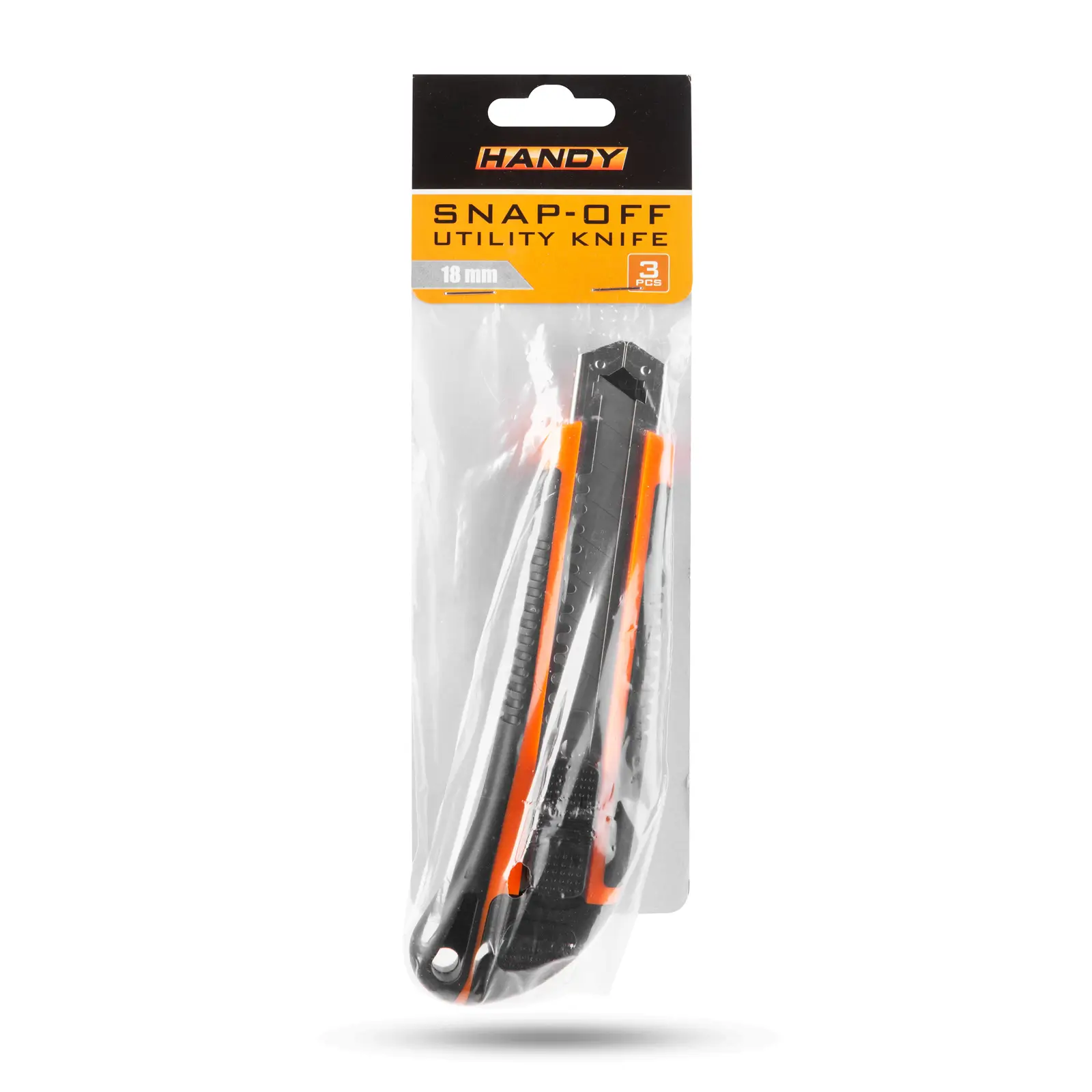 Cutter universal cu lamă retractabilă 3x18 mm, cadru din plastic rezistent și mâner antiderapant - HANDY 10811C [2]