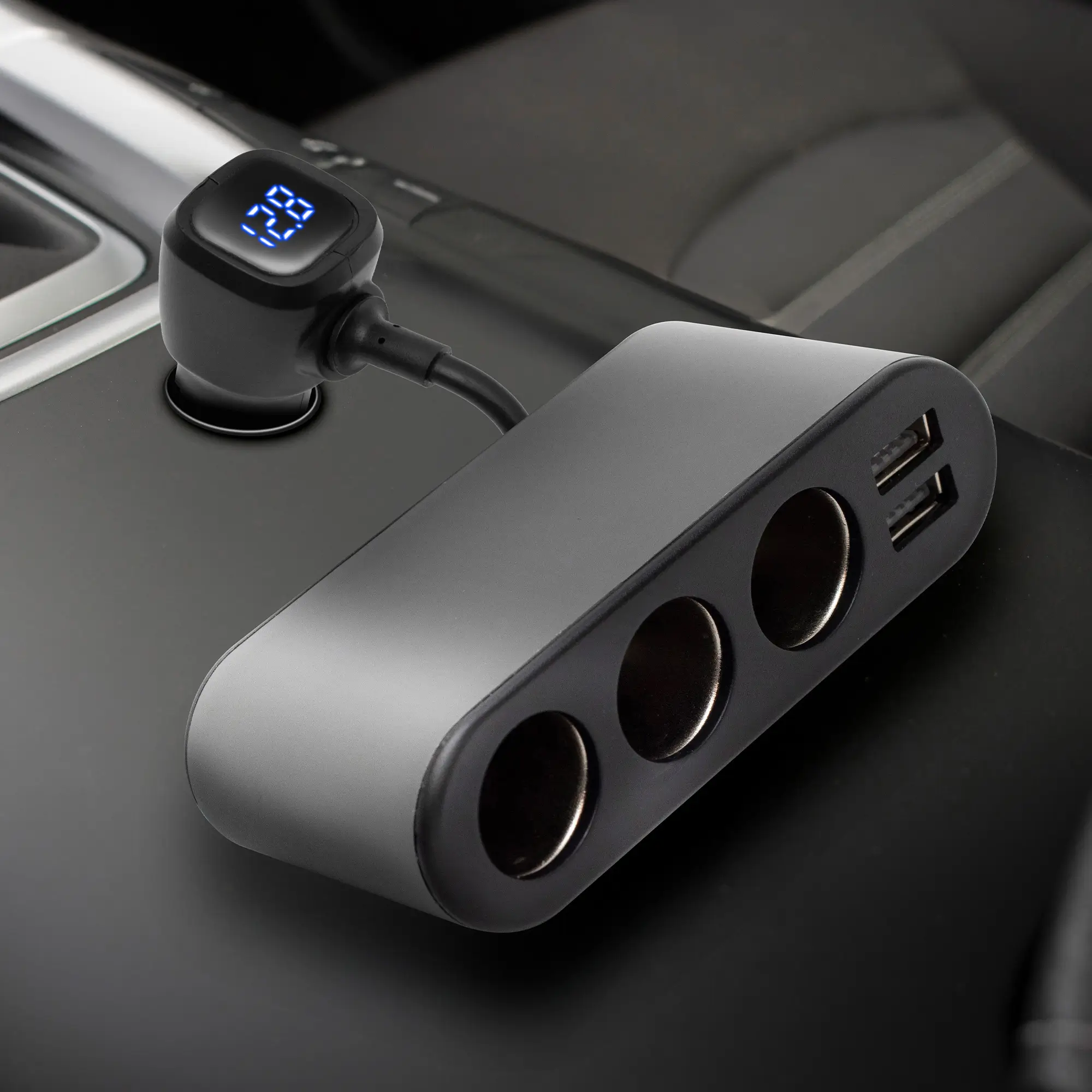 Distribuitor auto 12V / 24V 3 prize 80W + 2x USB 3.4A + Voltmetru SAL SAU80W – IoElectronice.ro [4]