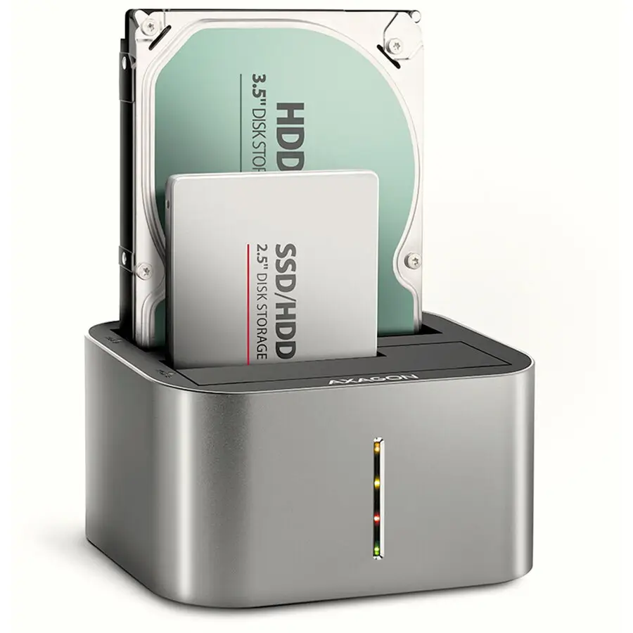 Computer-laptop - Docking station AXAGON ADSA-DC DUAL DOCK HDD /SSD 2.5" /3.5" 5Gbit/s SATA 3.0 USB 3.2 Gen1