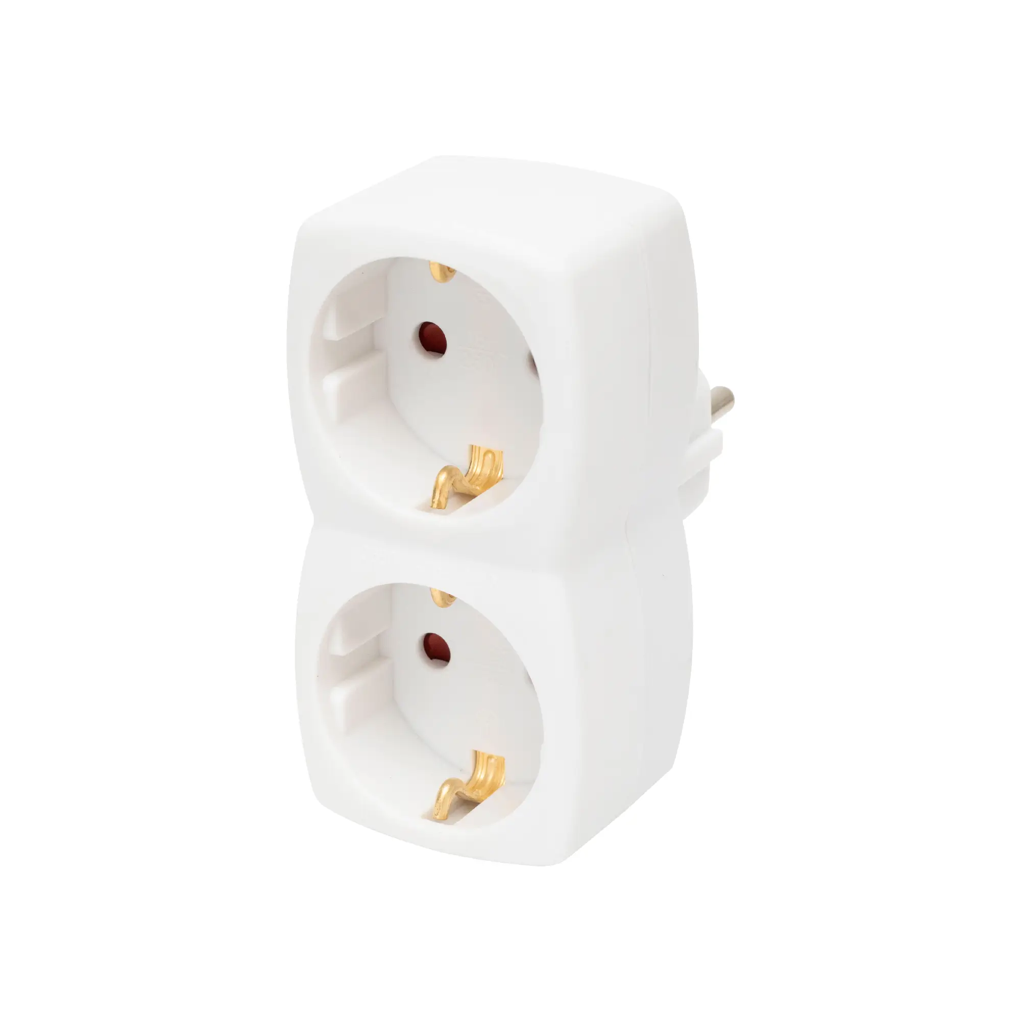 Distribuitor dublu cu împământare Schuko 3680W, 16A, alb – Siguranță și Putere pentru Casa Ta [1]