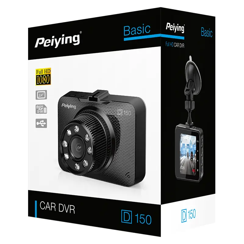 DVR Auto Peiying D150 125° FHD 12MP, Înregistrare Automată, Detectare Mișcare, Ecran 2.4" [5]