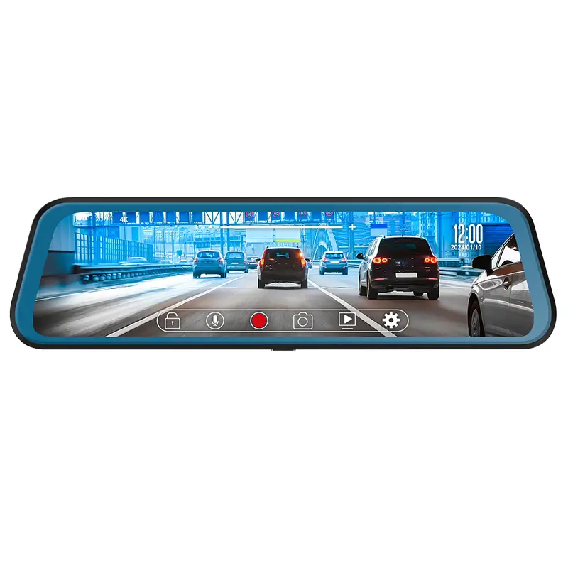 Camera auto DVR 4K cu oglindă smart, ecran tactil 9.66", înregistrare față/spate PEIYING PY-DVR032 [1]