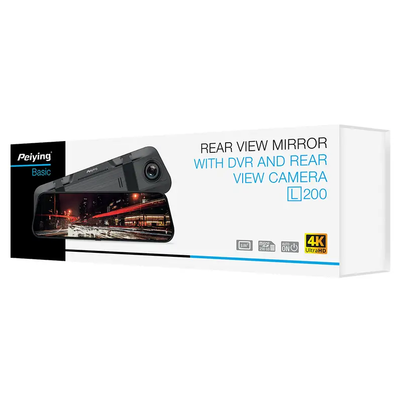 Camera auto DVR 4K cu oglindă smart, ecran tactil 9.66", înregistrare față/spate PEIYING PY-DVR032 [7]