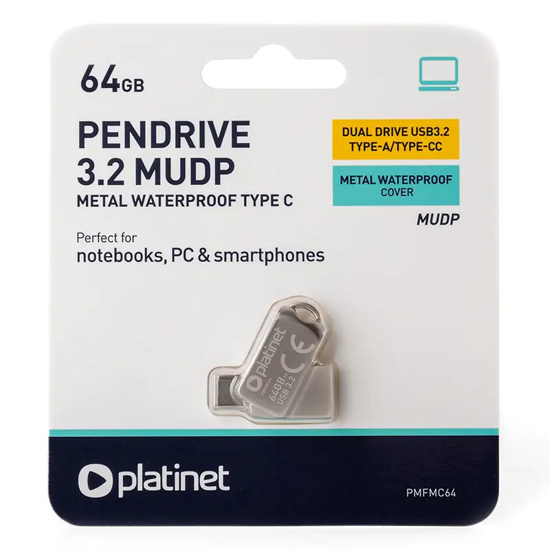 Flash Drive Platinet PMFMC64 USB-C 3.2 64GB – Viteză Rapidă și Capacitate Mare [1]