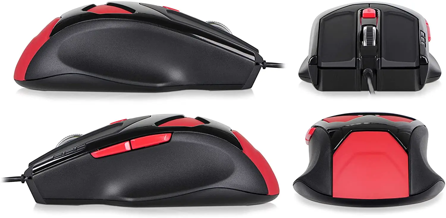 Gaming mouse LASER USB 800-1200-2100-3400DPI 6 butoane 76g cu 4x4.2g greutăți interschimbabile DONZO DO959-BL [4]