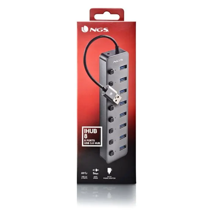 HUB USB 3.0 NGS iHub8 cu 8 porturi si alimentator HUB-IHUB8-NGS - IoElectronice.ro [5]