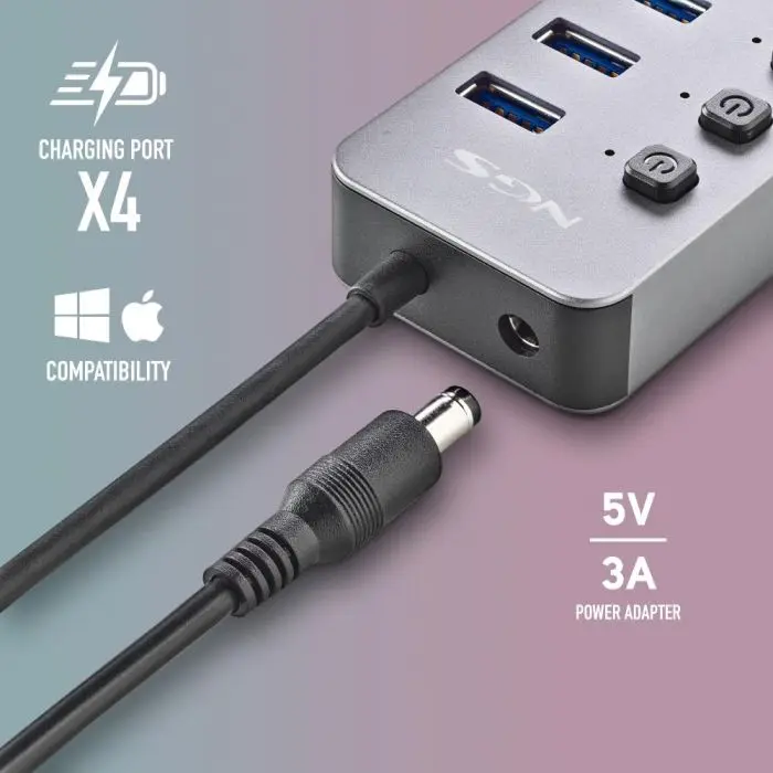 HUB USB 3.0 NGS iHub8 cu 8 porturi si alimentator HUB-IHUB8-NGS - IoElectronice.ro [3]