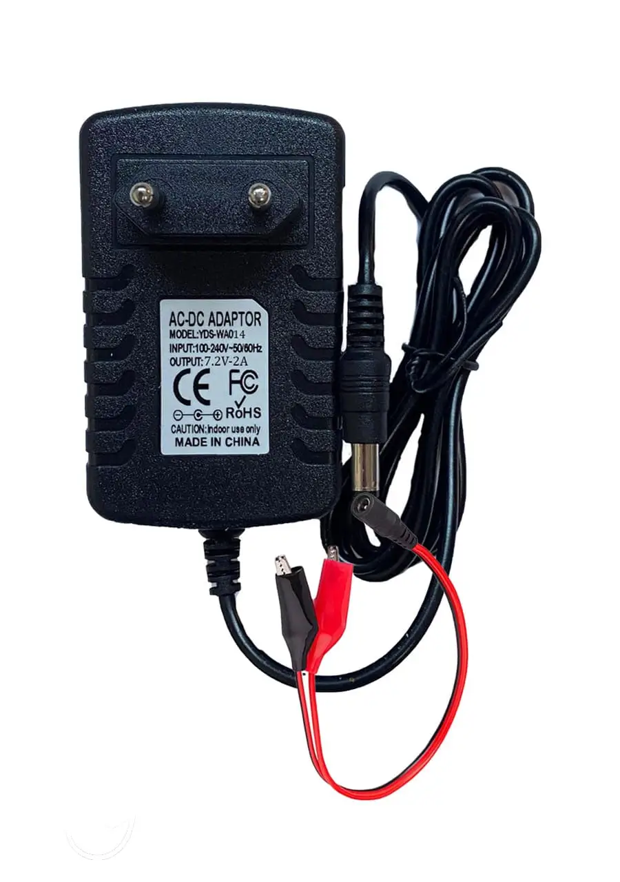 Încărcător 7.2V 2A pentru acumulatori 6V plumb acid/gel cu mufă 2.1x5.5mm și cablu crocodili [1]