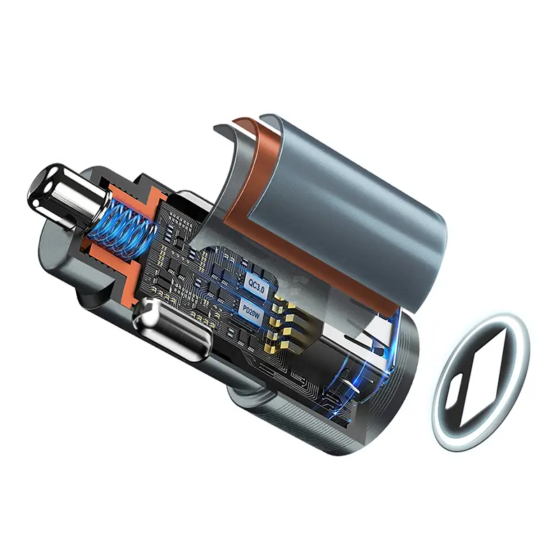 Încărcător auto 12-24V 38W 1x USB-C PD 20W + 1x USB-A QC 18W BO-CC73 [2]