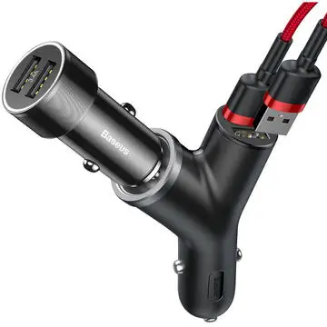 Încărcător auto Baseus CCALL-YX01 Quick Charge 40W 2x USB Output, lungime 1m, compatibil cu majoritatea dispozitivelor. [2]