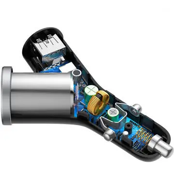 Încărcător auto Baseus CCALL-YX01 Quick Charge 40W 2x USB Output, lungime 1m, compatibil cu majoritatea dispozitivelor. [3]