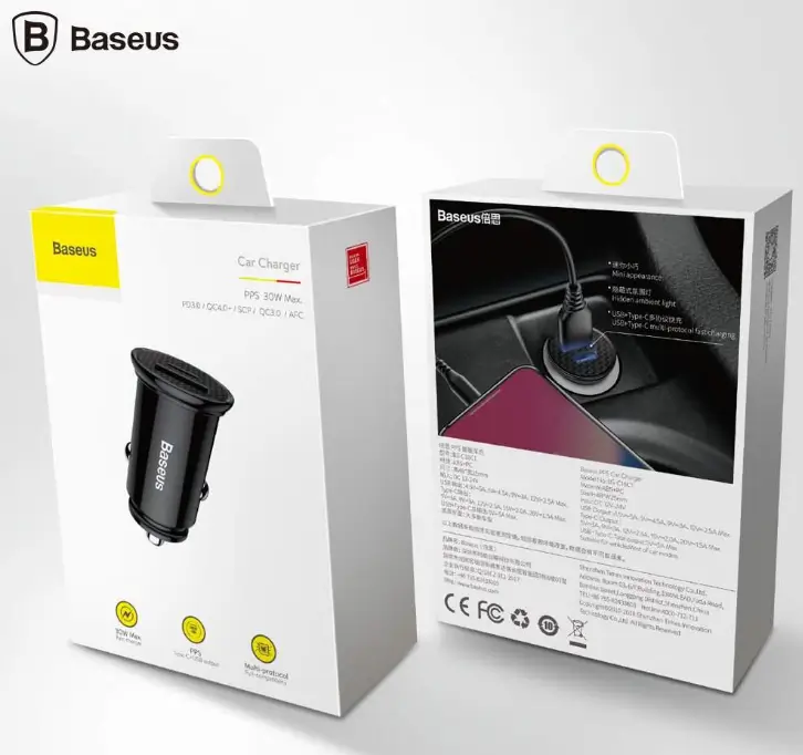 Încărcător auto Baseus CCALL-YS01 30W USB Type-C negru, putere 30W, compatibil cu dispozitive USB-C [2]
