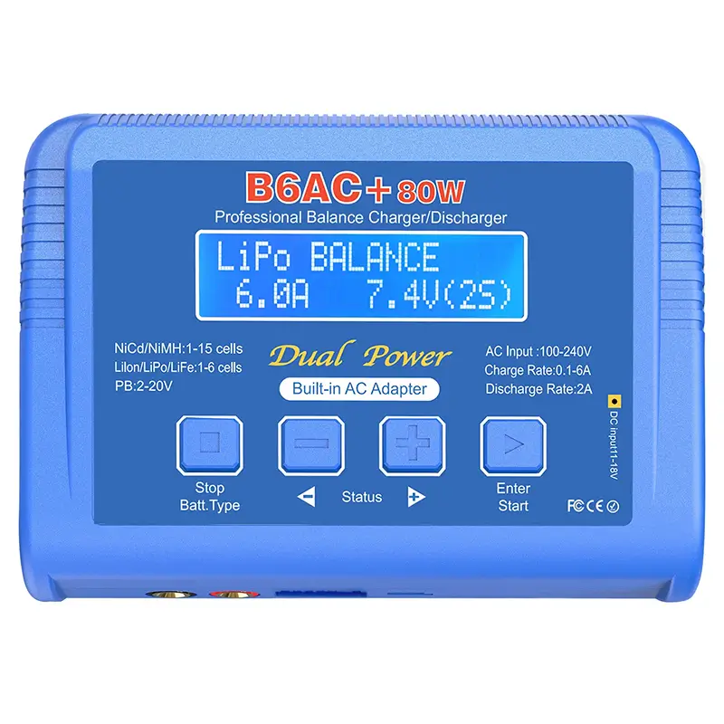 Încărcător inteligent EUROKOMP B6AC+ 80W, multifuncțional, pentru NiCd, NiMH, LiIon, LiPo, LiFe, balansare și descărcare. [1]