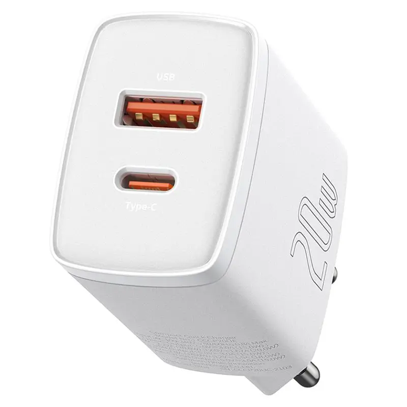 Incarcatoare retea - Încărcător rețea 100-240V - 1x USB Type-C 1x USB QC 20W BASEUS CCXJ-B02 – IoElectronice.ro