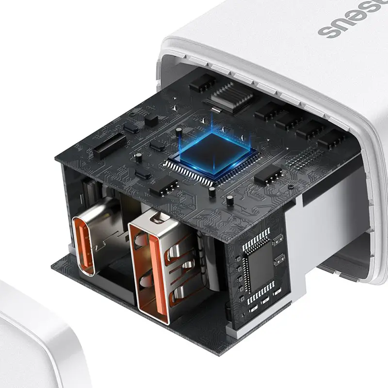 Încărcător rețea 100-240V - 1x USB Type-C 1x USB QC 20W BASEUS CCXJ-B02 – IoElectronice.ro [2]