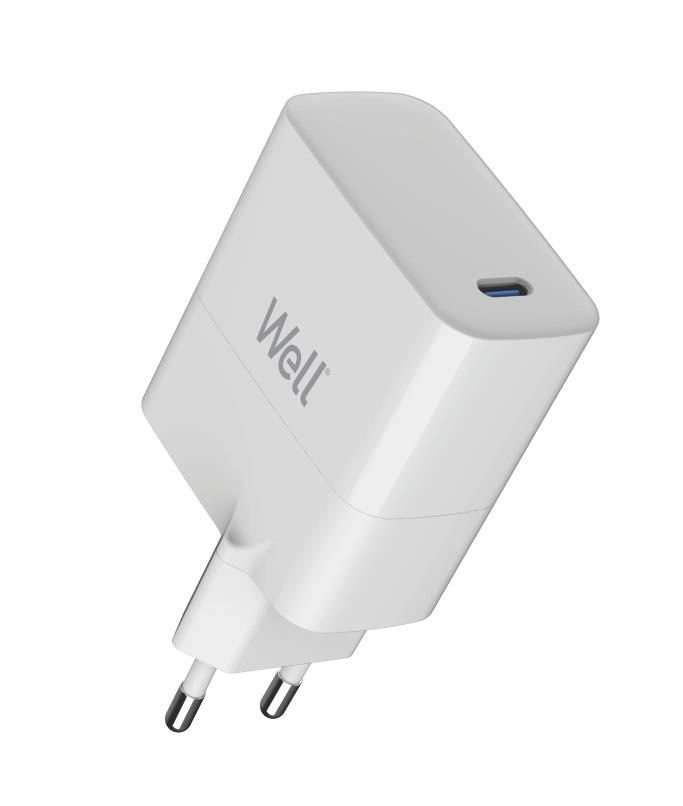Incarcatoare retea - Încărcător rețea 100-240V USB-C Well GaN PD 65W 5V/3A 9V/3A 12V/3A 15V/3A 20V/3.25A alb – IoElectronice.ro