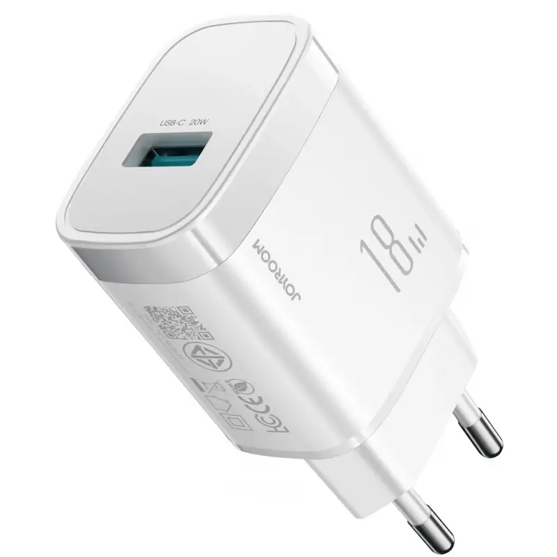 Incarcatoare wireless - Încărcător rețea USB-A QC 3.0 18W alb JOYROOM JR-TF4, tensiune 100-240V AC, putere 18W