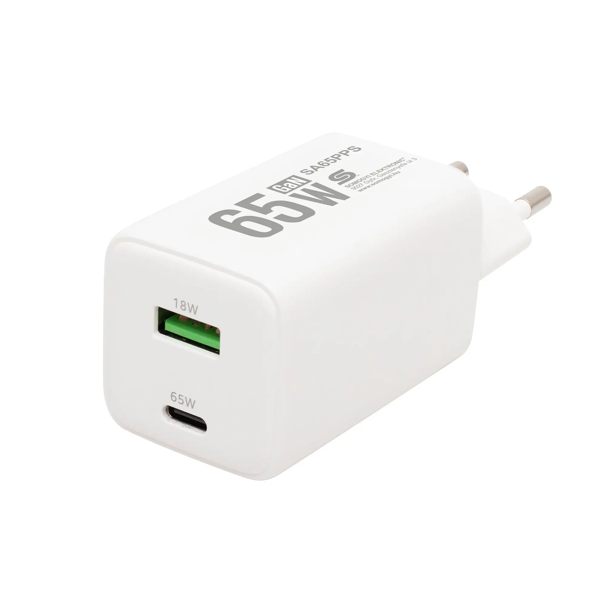 Incarcatoare retea - Încărcător rețea rapid 65W USB-C 45W + USB 18W QC PD PPS SAL SA65PPS – IoElectronice.ro