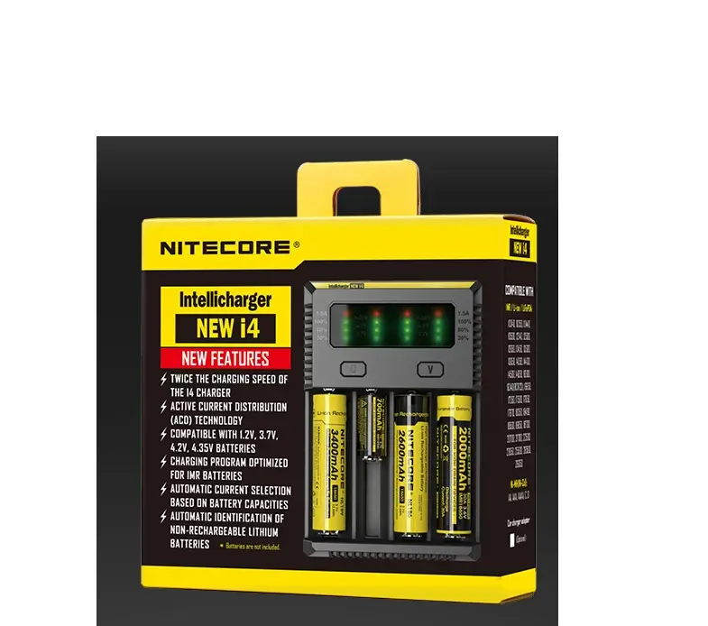 Incarcatoare acumulatori - Încărcător universal acumulatori x2 Li-ion / Ni-Cd / Ni-Mh / LCD / 230V NITECORE i2 – IoElectronice.ro