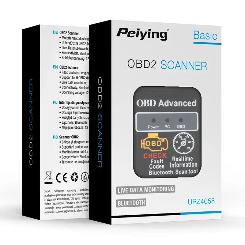 Interfața diagnoză auto Bluetooth ODB2 ELM327 Peiying URZ4058 - IoElectronice.ro [6]