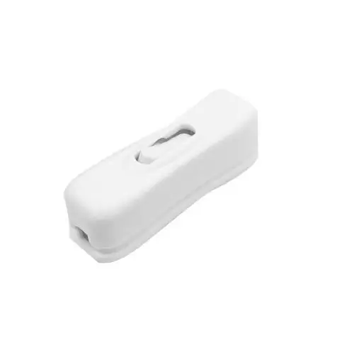 Electrice - Intrerupător pe fir alb 2A-250VAC OJ-304-WH, 100-250V AC, 2 Ah, brand OEM, culoare albă