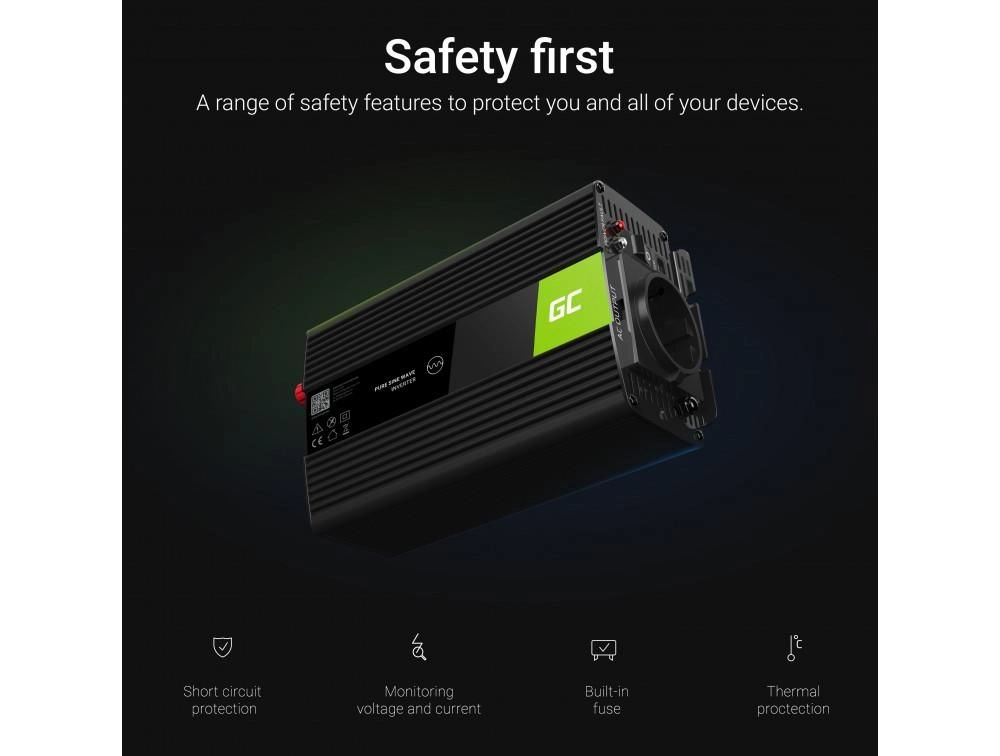 Invertor de tensiune 12V-230V 150W cu protecție la supratensiune INV06 Green Cell – IoElectronice.ro [4]