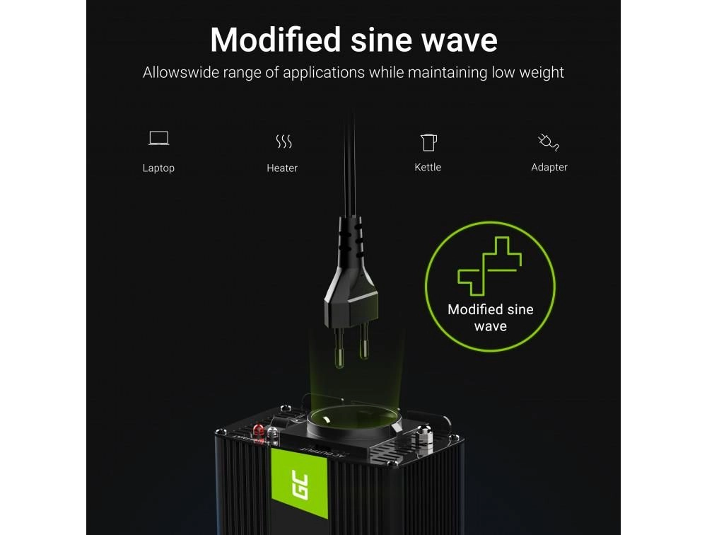 Invertor de tensiune 12V-230V 150W cu protecție la supratensiune INV06 Green Cell – IoElectronice.ro [2]