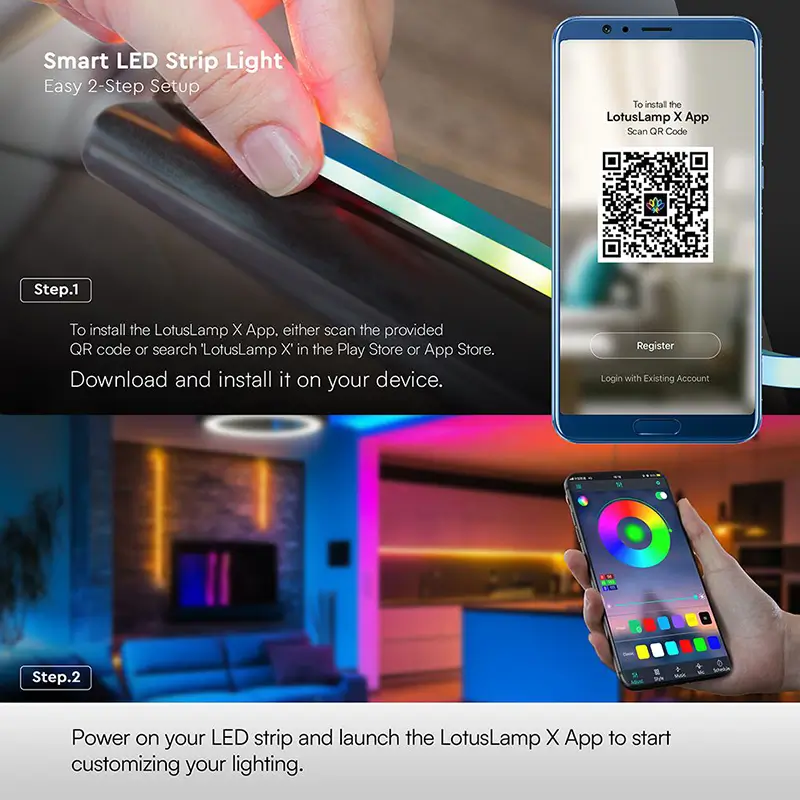 Kit banda LED NEONFLEX MAGIC RGB 5m 5VDC IP20 + telecomanda V-tac SKU-24050 - IoElectronice.ro [9]