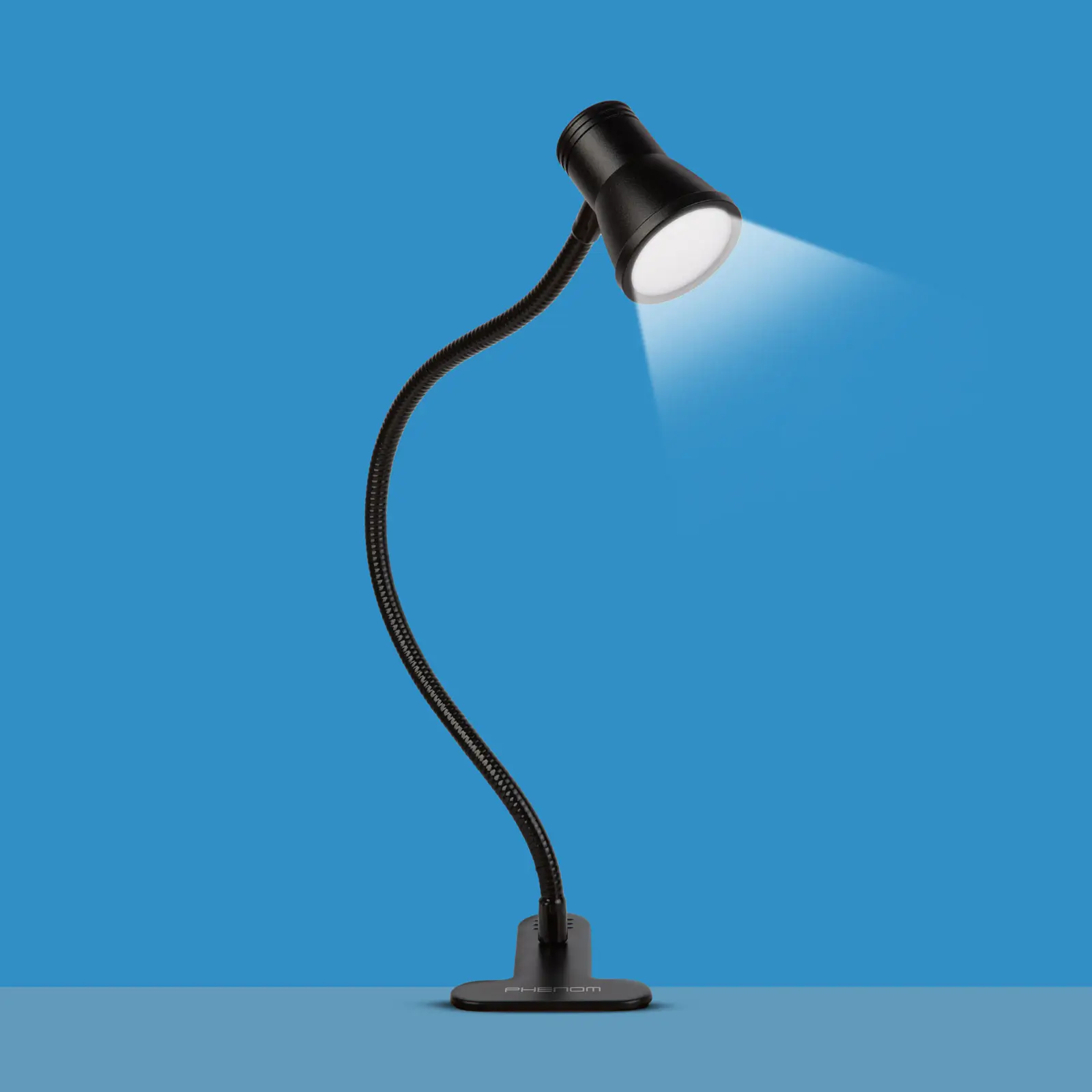 Lampa LED de birou flexibilă cu clemă, USB, 500lm, reglaj intensitate și temperatură de culoare, negru Phenom 20258 – IoElectronice.ro [2]